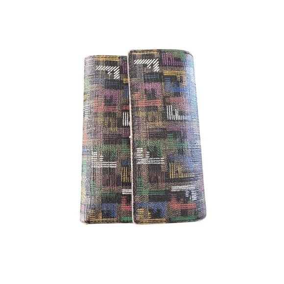 Fendi Women's Trifold Multicolor Geometric Leather Wallet One Size - Picture 10 of 10